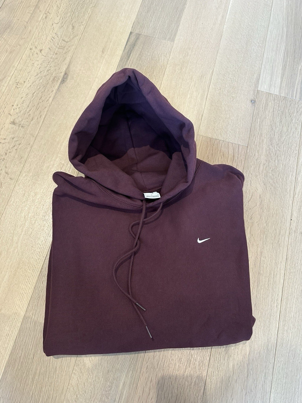 Nike Burgundy Solo Swoosh Track Suit Set Men’s Hoodie L, Crewneck XL & Pants XL