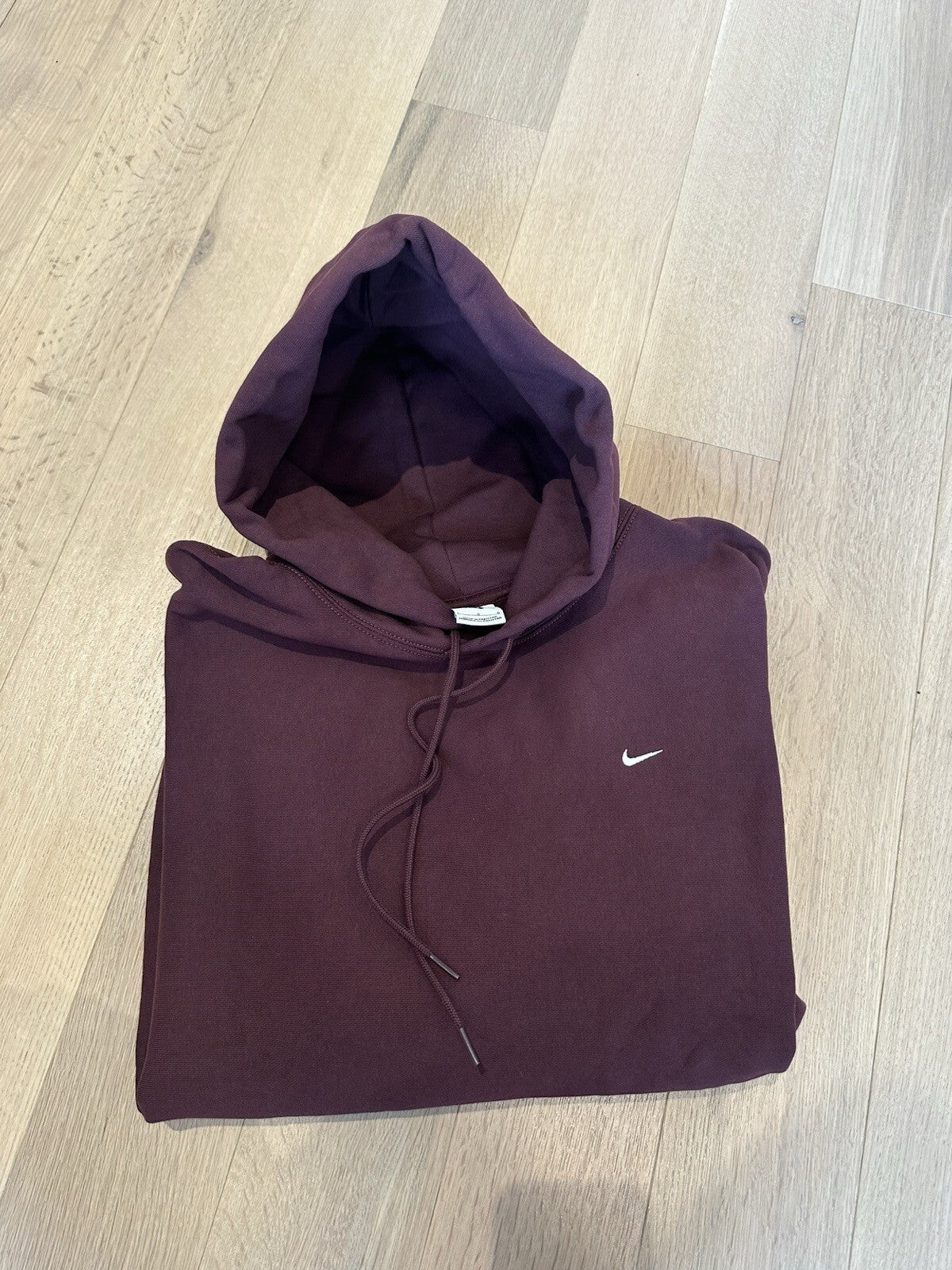 Nike Burgundy Solo Swoosh Track Suit Set Men’s Hoodie L, Crewneck XL & Pants XL