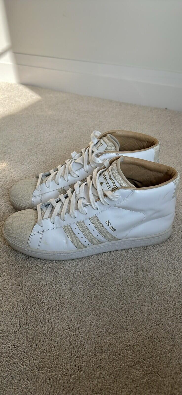 Adidas pro model mmvii white snakeskin men’s size 13 *VERY RARE