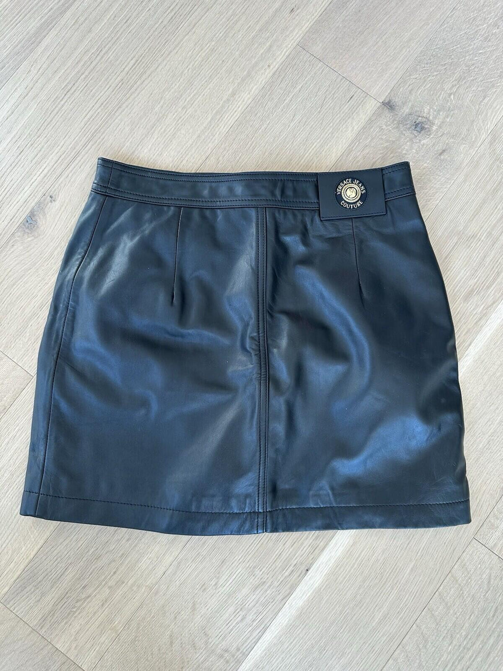 Versace Jeans Couture Leather Skirt Black