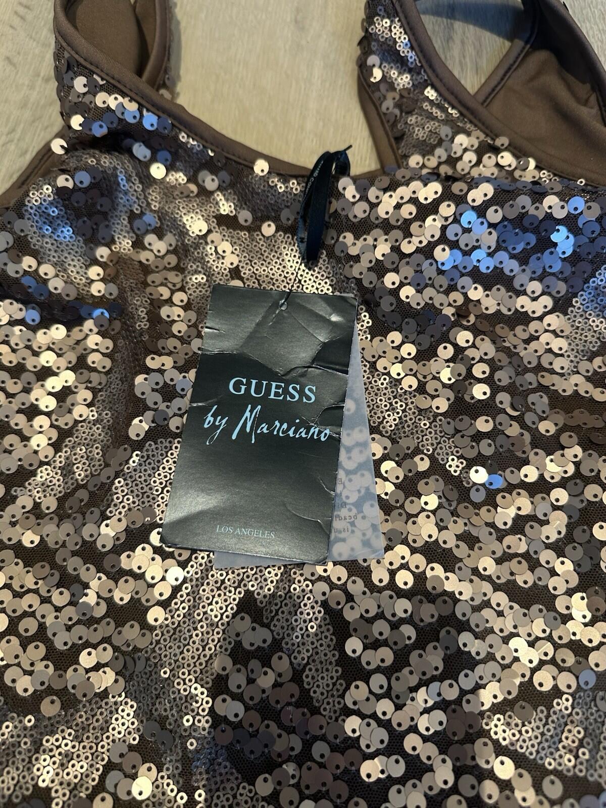 Guess by Marciano dress Matte Brown Sequin Women’s Size Small