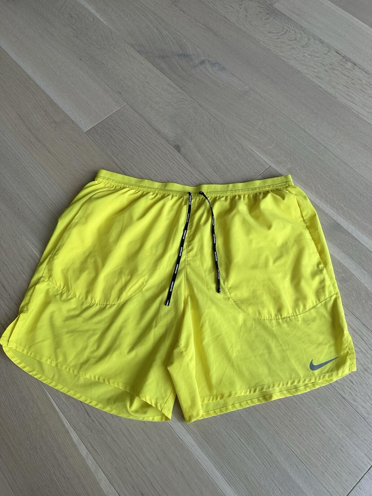 Nike Men’s DriFit Running Shorts size  XL - Yellow