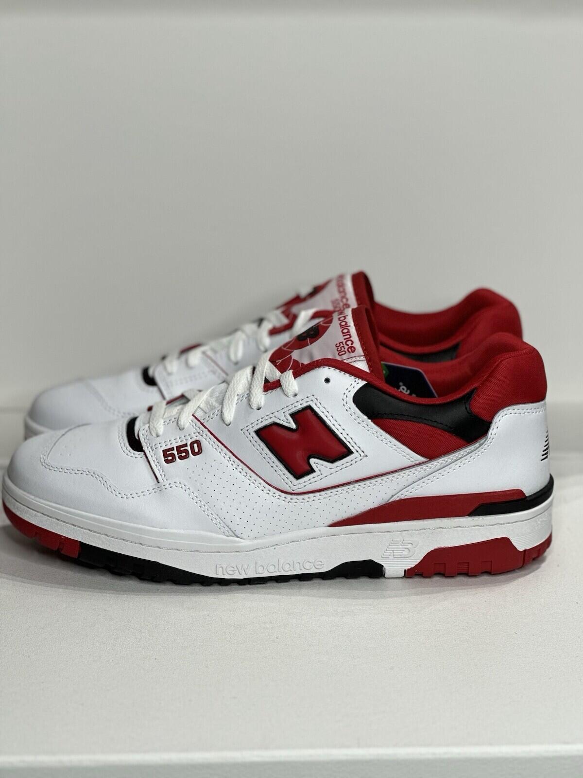 New Balance 550 Red/White/Black Men’s Shoes Size 13