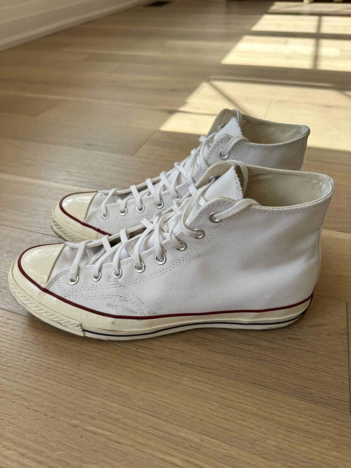 Converse All Star Canvas Chuck Taylor Hi Canvas White Men’s Size 12