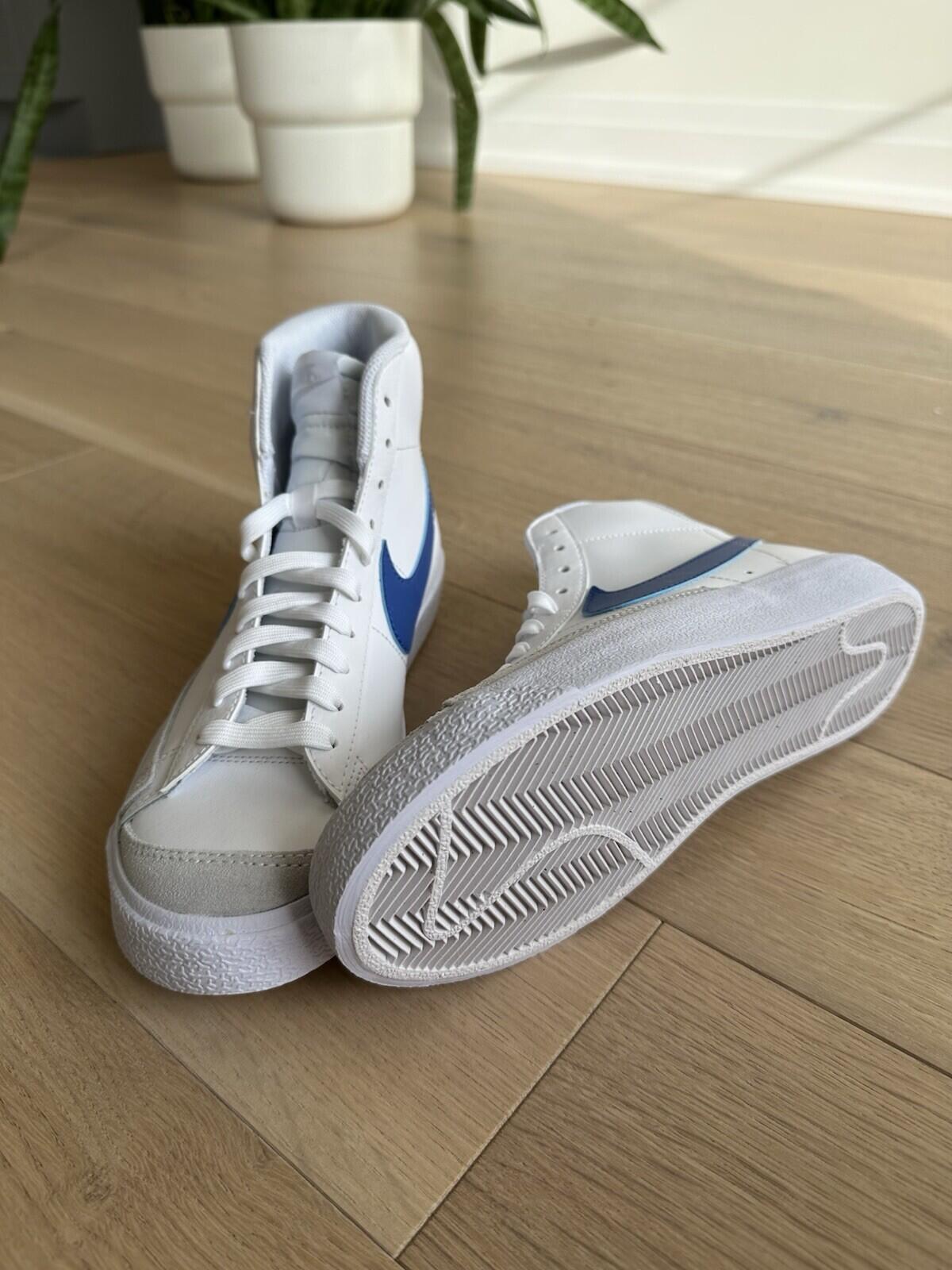 Nike Blazer Mid 77 (GS) Size 7Y White/Game Royal -Purple Platinum