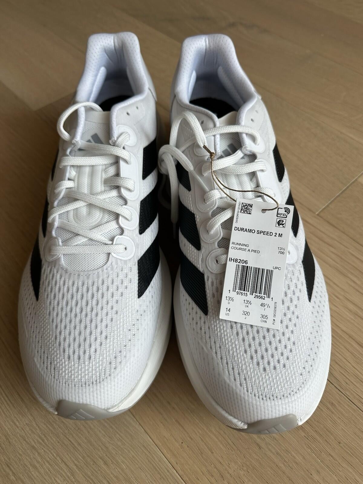 ADIDAS DURAMO SPEED 2 M White/ Black Men’s Size 14 BNIB