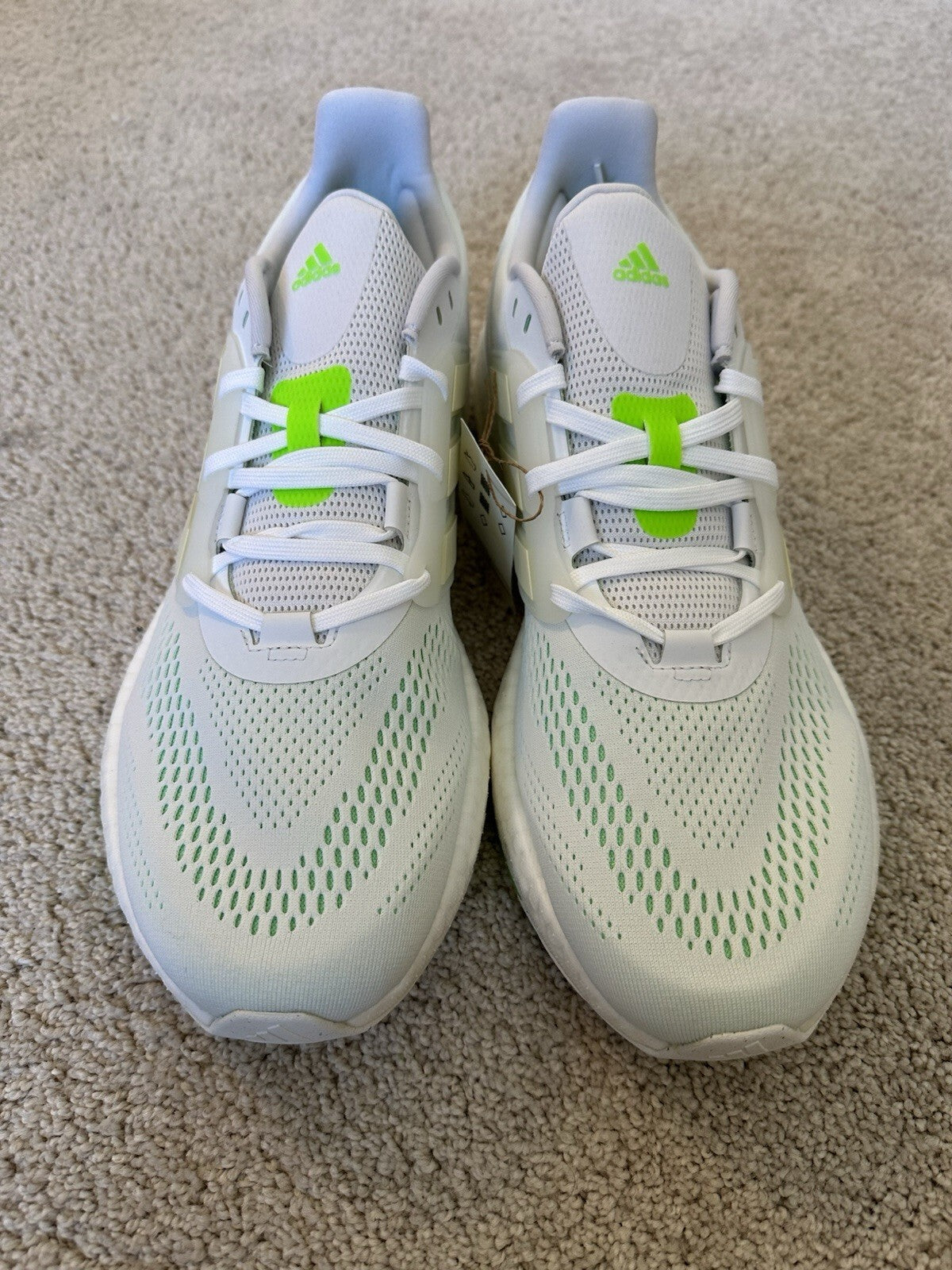 Adidas Pureboost 22 ‘White Beam Green’ Men’s Shoes Size 13