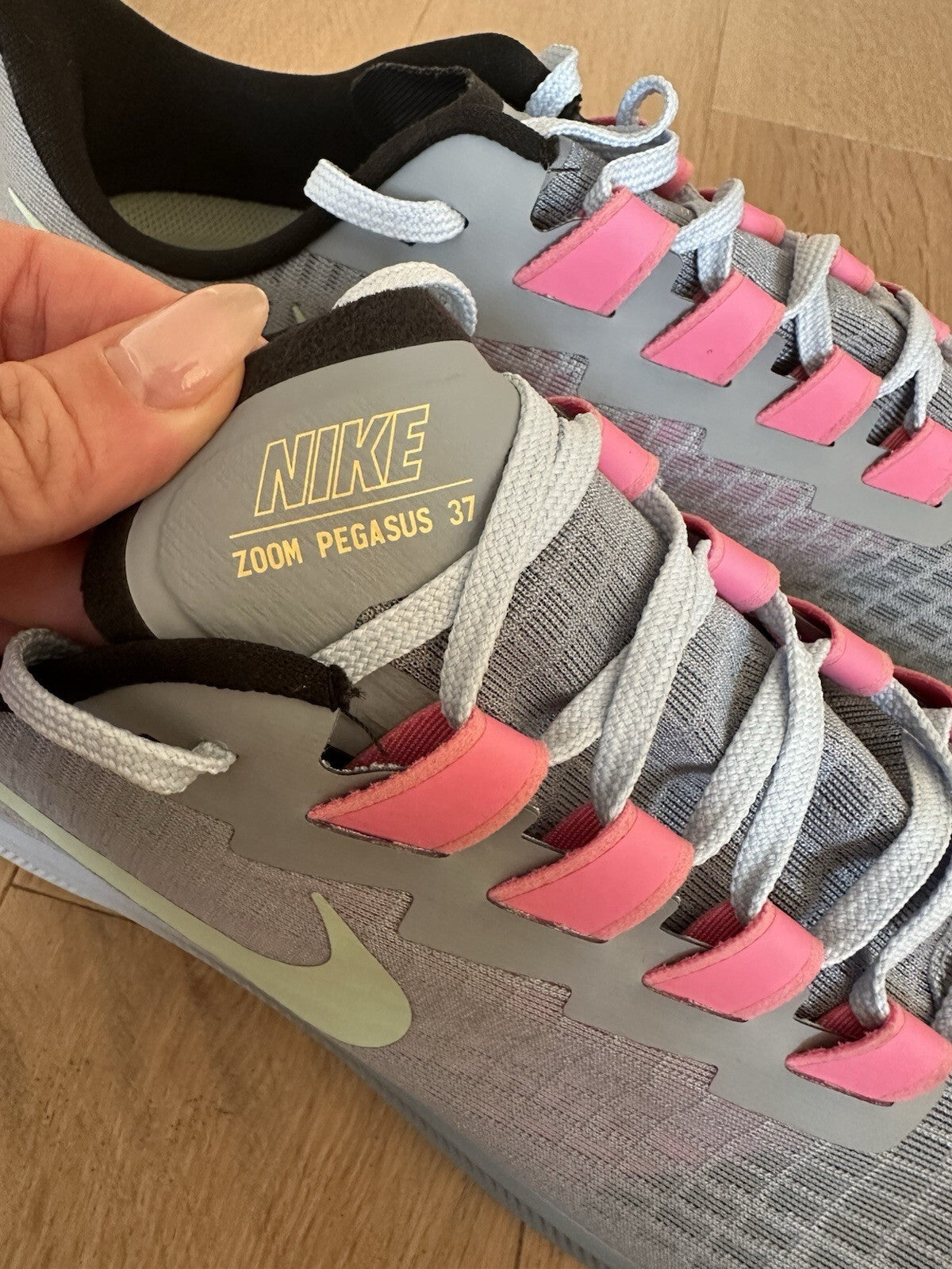 Nike Air Zoom Pegasus 37 Grey/ Pink Men’s Size 14