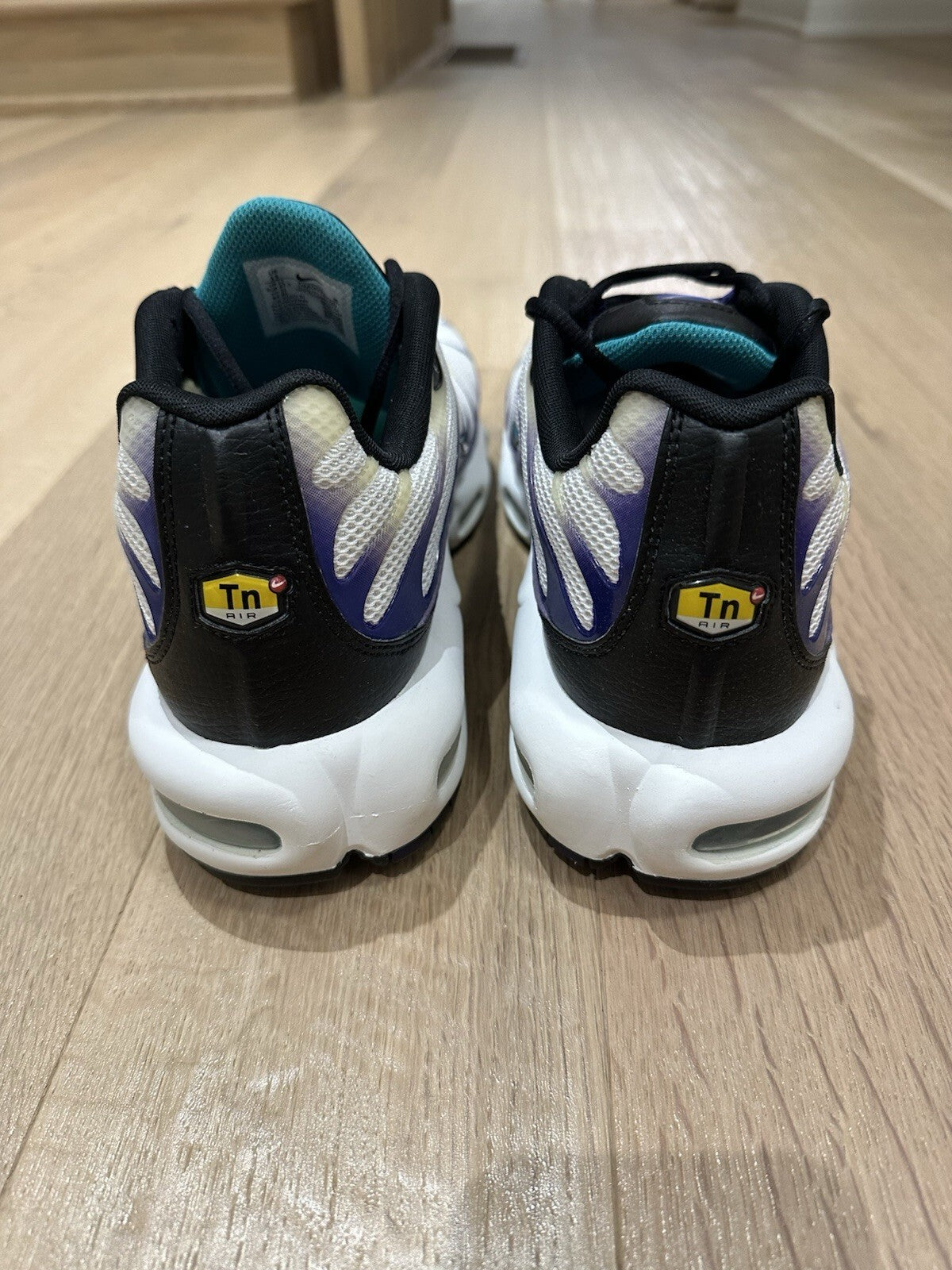 NIKE AIR MAX PLUS WHITE/BLACK GRAPE ICE Mens 13 BNIB