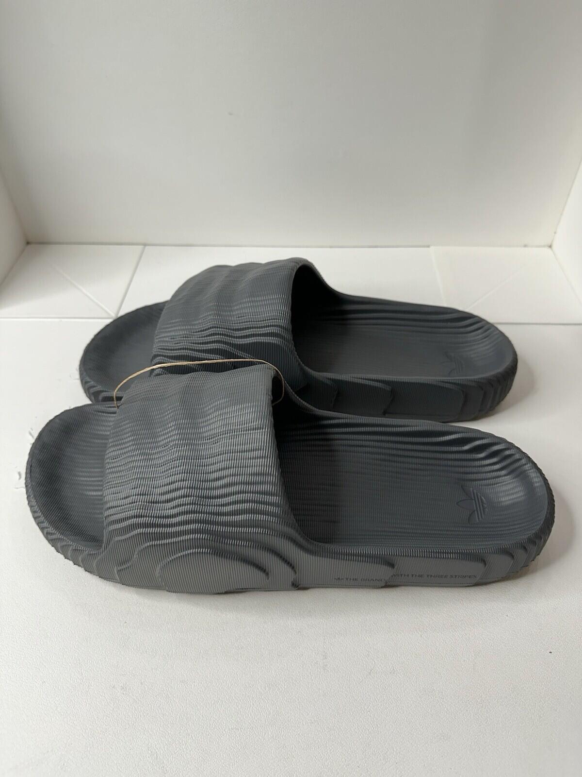 Adidas Adilette 22 slides GREFIV/GREFIV/CBLACKMen’s Size 13 BNIB