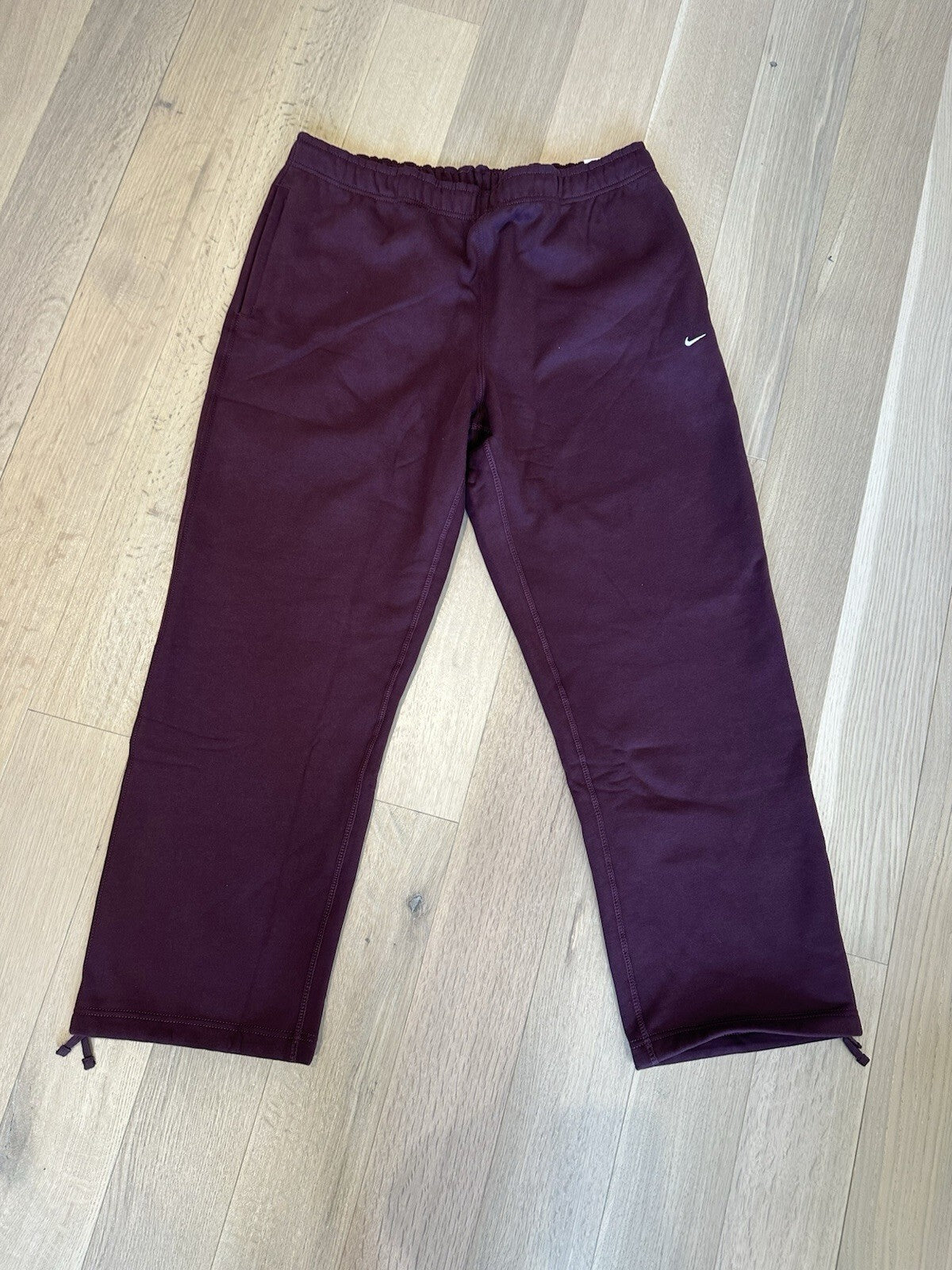 Nike Burgundy Solo Swoosh Track Suit Set Men’s Hoodie L, Crewneck XL & Pants XL