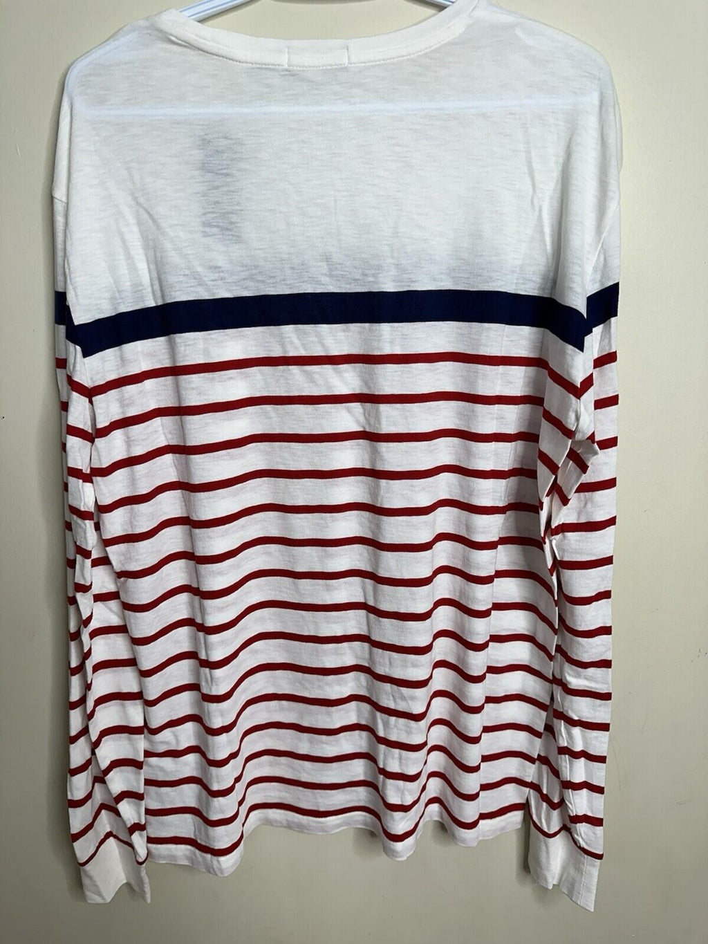 Men’s Polo Ralph Lauren long sleeve shirt size Large White/ Blue/ Red