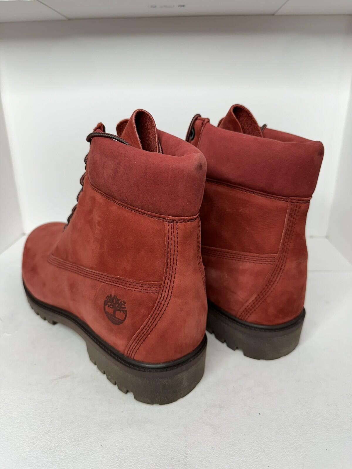 TIMBERLAND HERITAGE 6 IN BOOT DARK RED NUBUCK Men’s Size 12