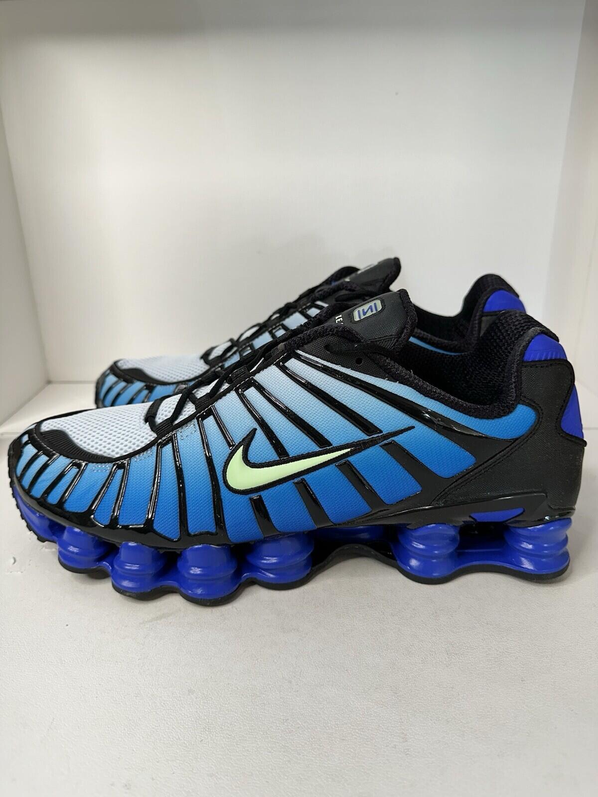 NIKE SHOX TL BLACK/VAPOR GREEN-RACER BLUE Men’s Size 14 BNIB