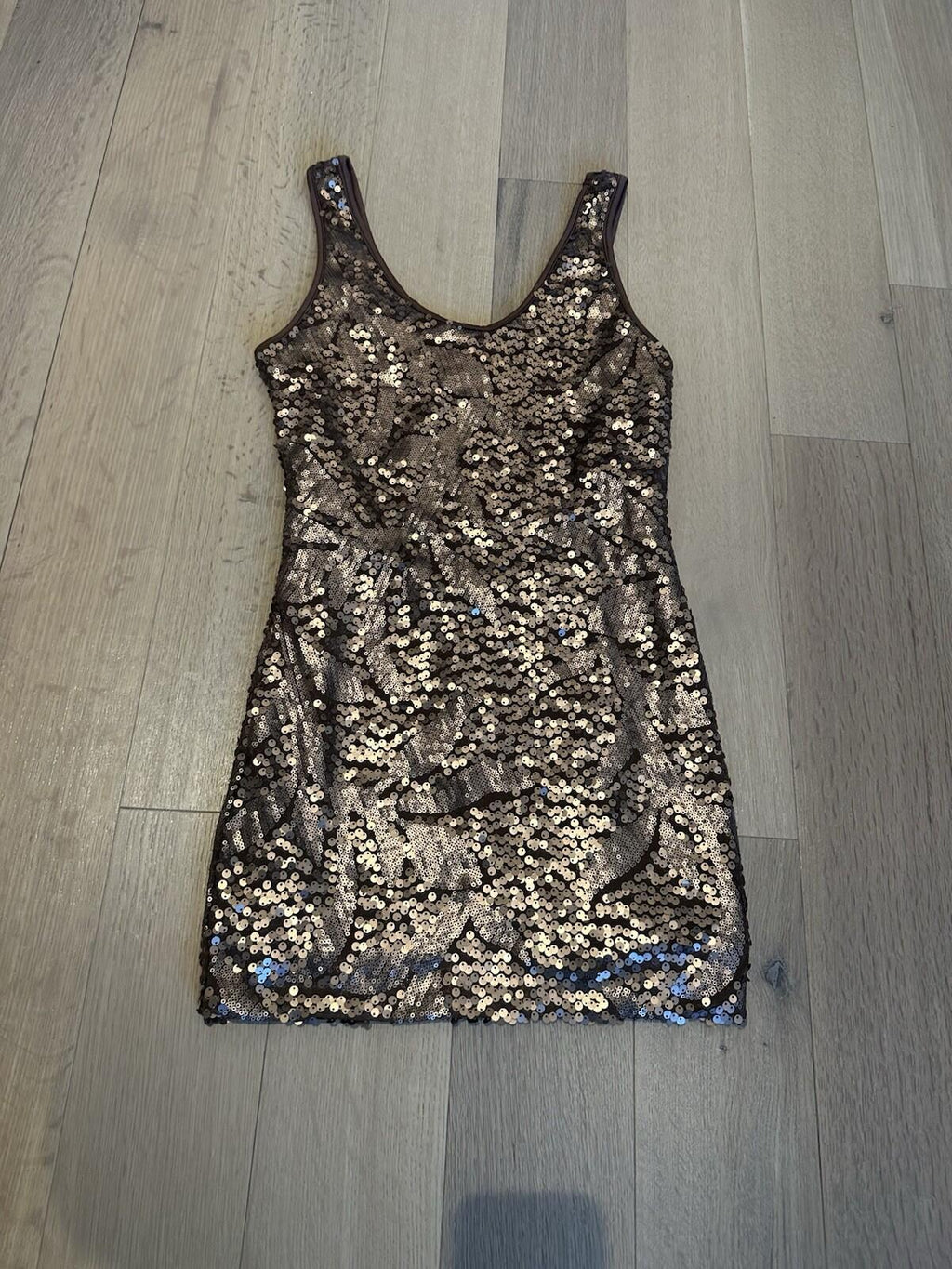 Guess by Marciano dress Matte Brown Sequin Women’s Size Small