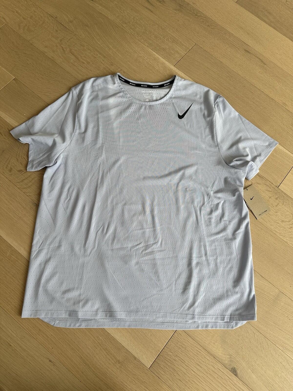 Mens Dri-Fit ADV AeroSwift Short Sleeve Running top- Ghost/Black Men’s XL