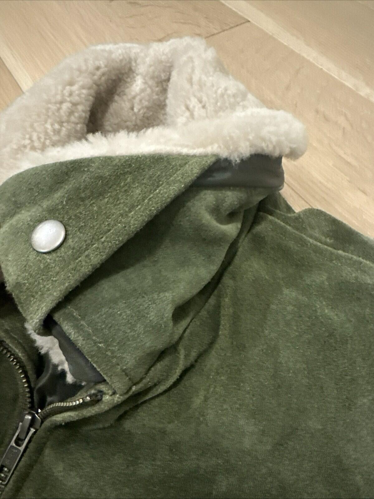 Smart Range Suede Bomber Jacket Mens Size L With Removable Sheerling Collar.