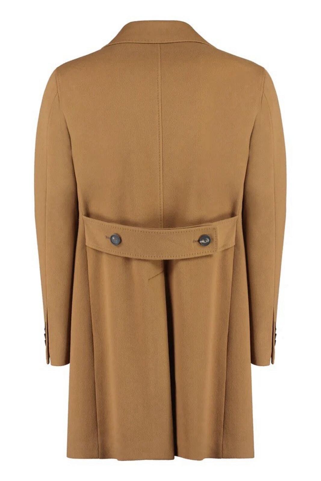 TAGLIATORE double-breasted coat- Camel Men’s Size 54 - Virgin Wool & Cashmere