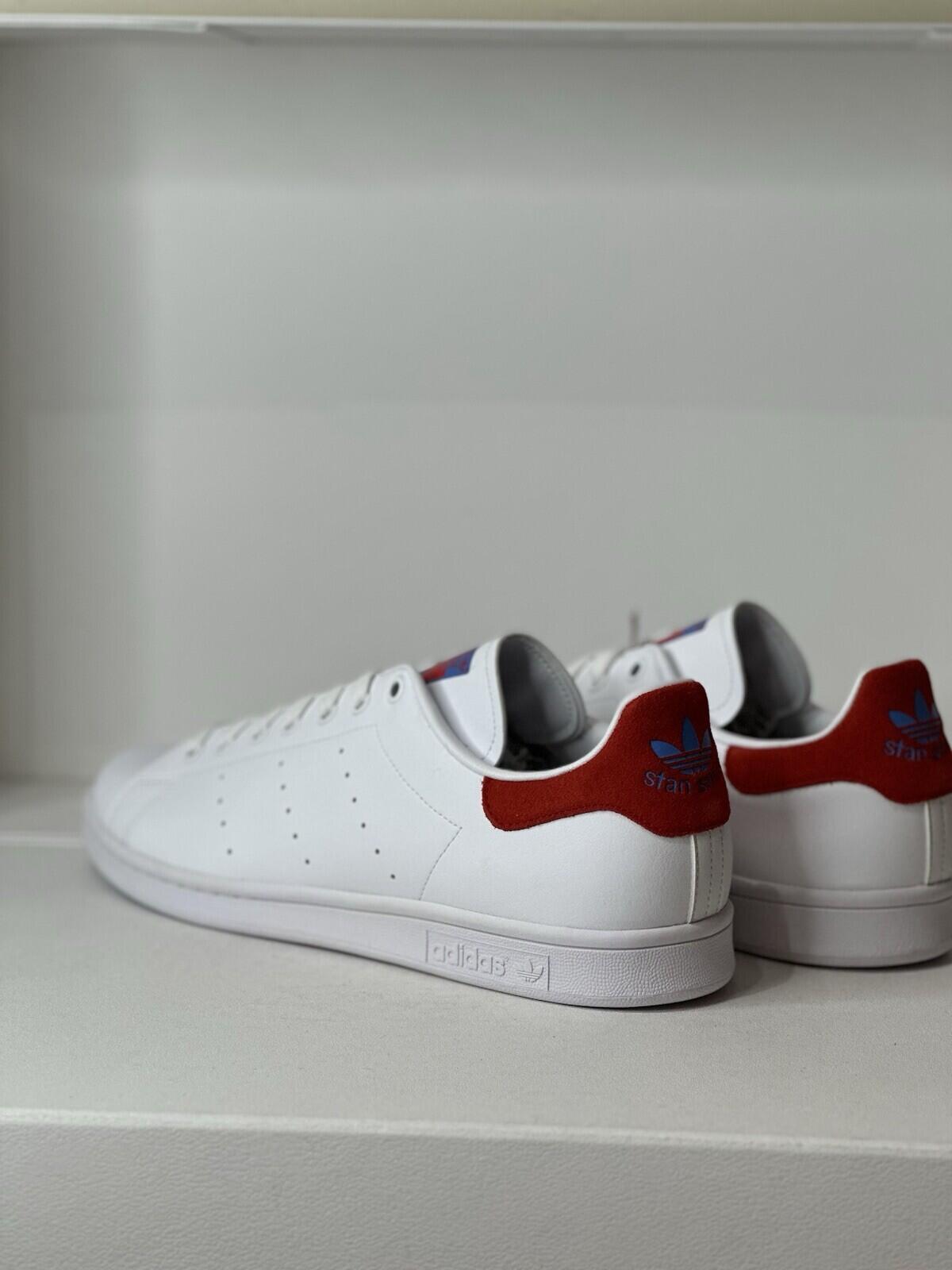 Adidas Stan Smith’s Cloud White/Vivid Red/Real Blue Men’s Shoes Size 13