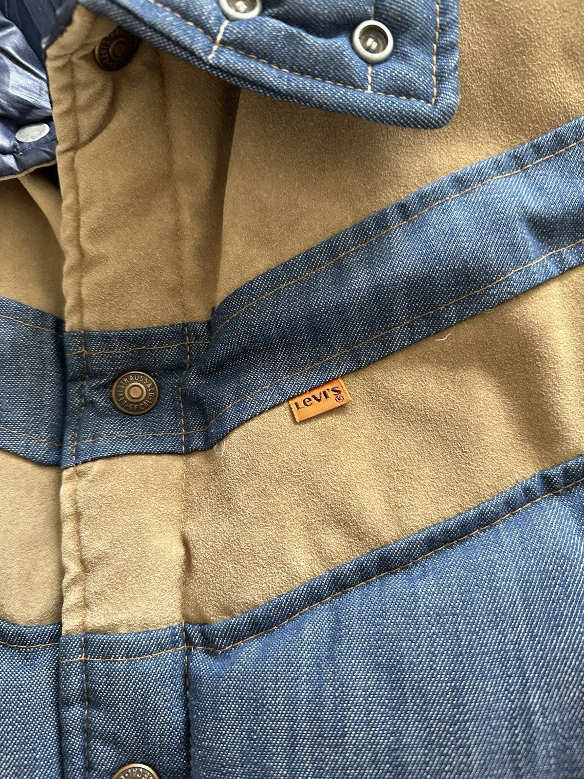 Levi’s SKII Denim & Suede Vest Men’s XL Vintage & RARE* Excellent Condition