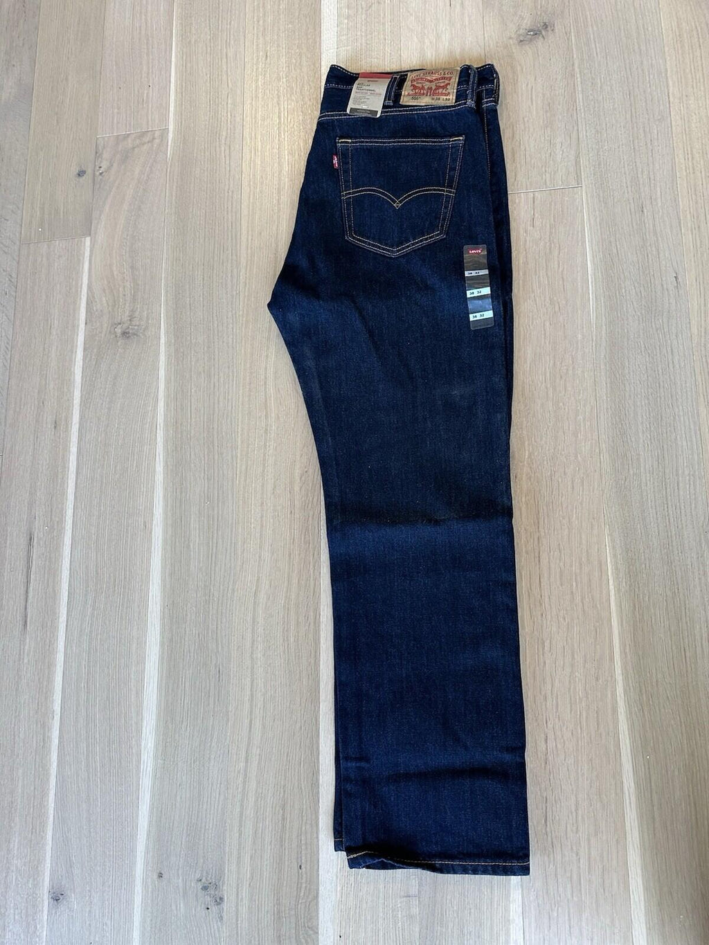 Levis Denim 505 Regular Mens Size 38x32 Dark Blue