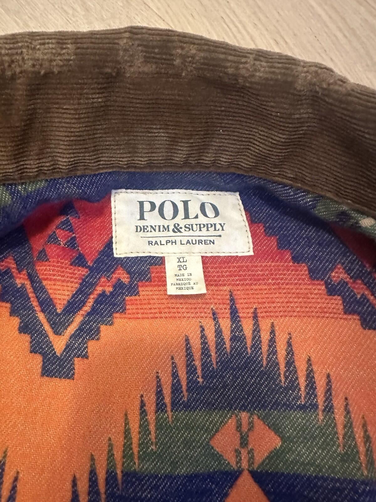 Ralph Lauren Polo Denim Aztec jacket men’s size XL *EXTREMELY RARE & DISCONTINUE
