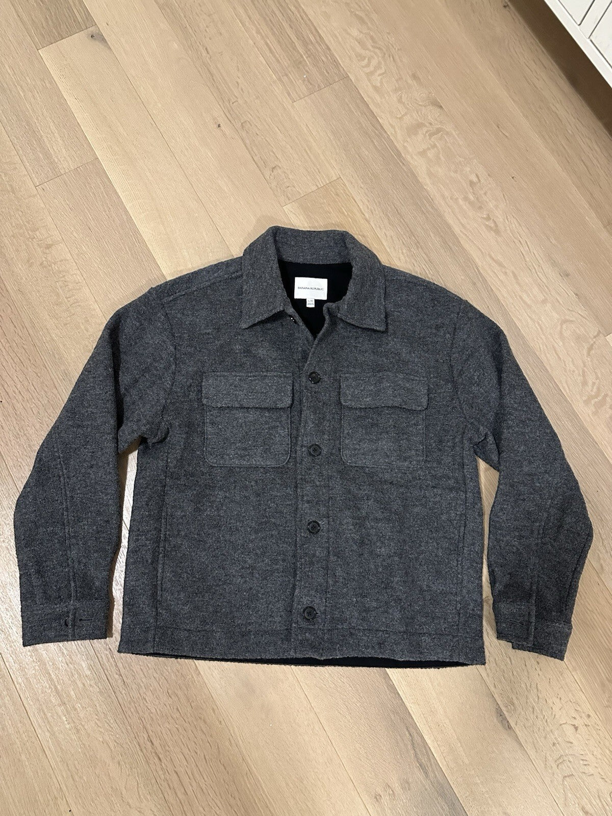 Banana Republic Grey Utility Jacket Men’s Size L (Wool & Polyester)