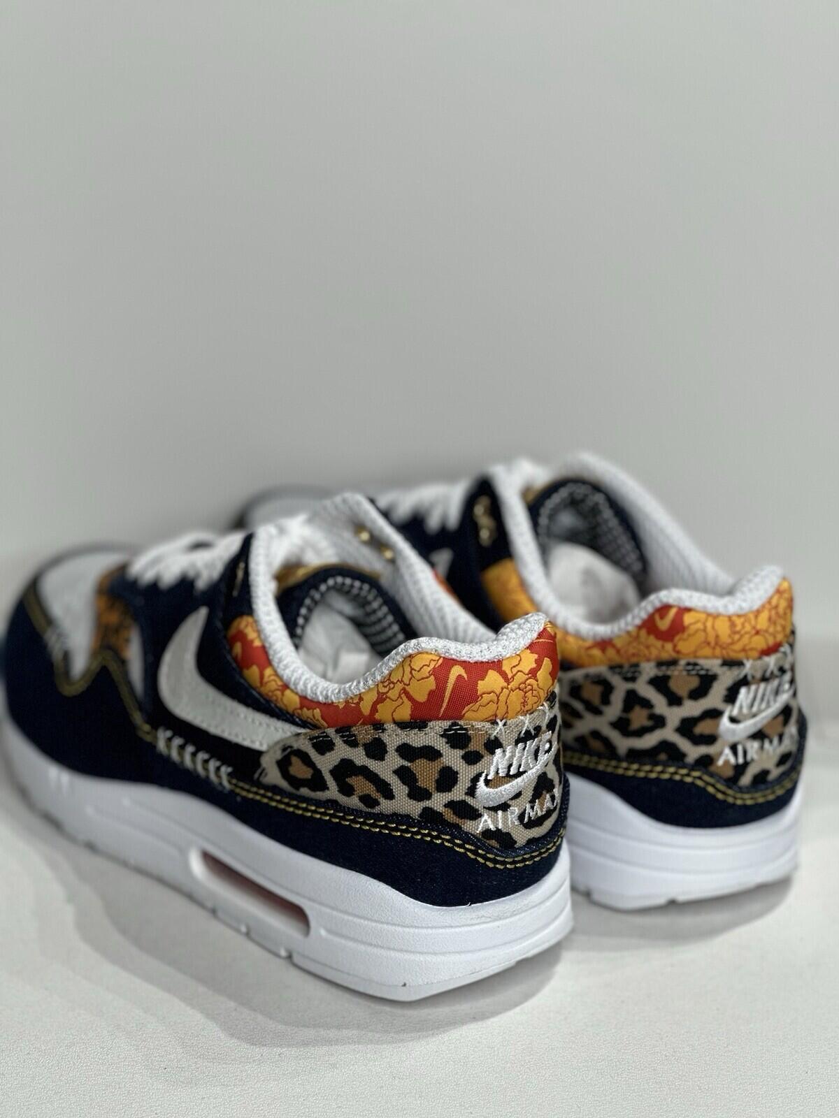 Nike Air Max 1 Premium Leopard/ Denim mens shoes size 13