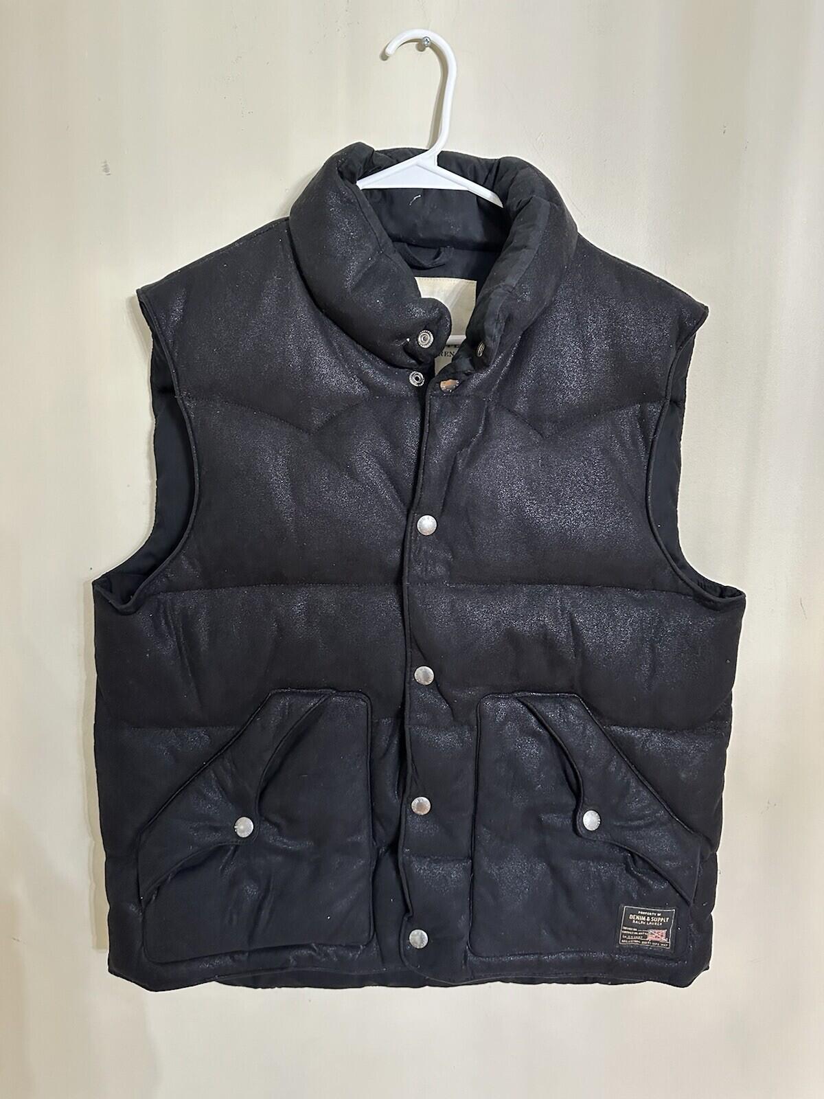 Denim Supply Ralph Lauren vest Men’s Large Black