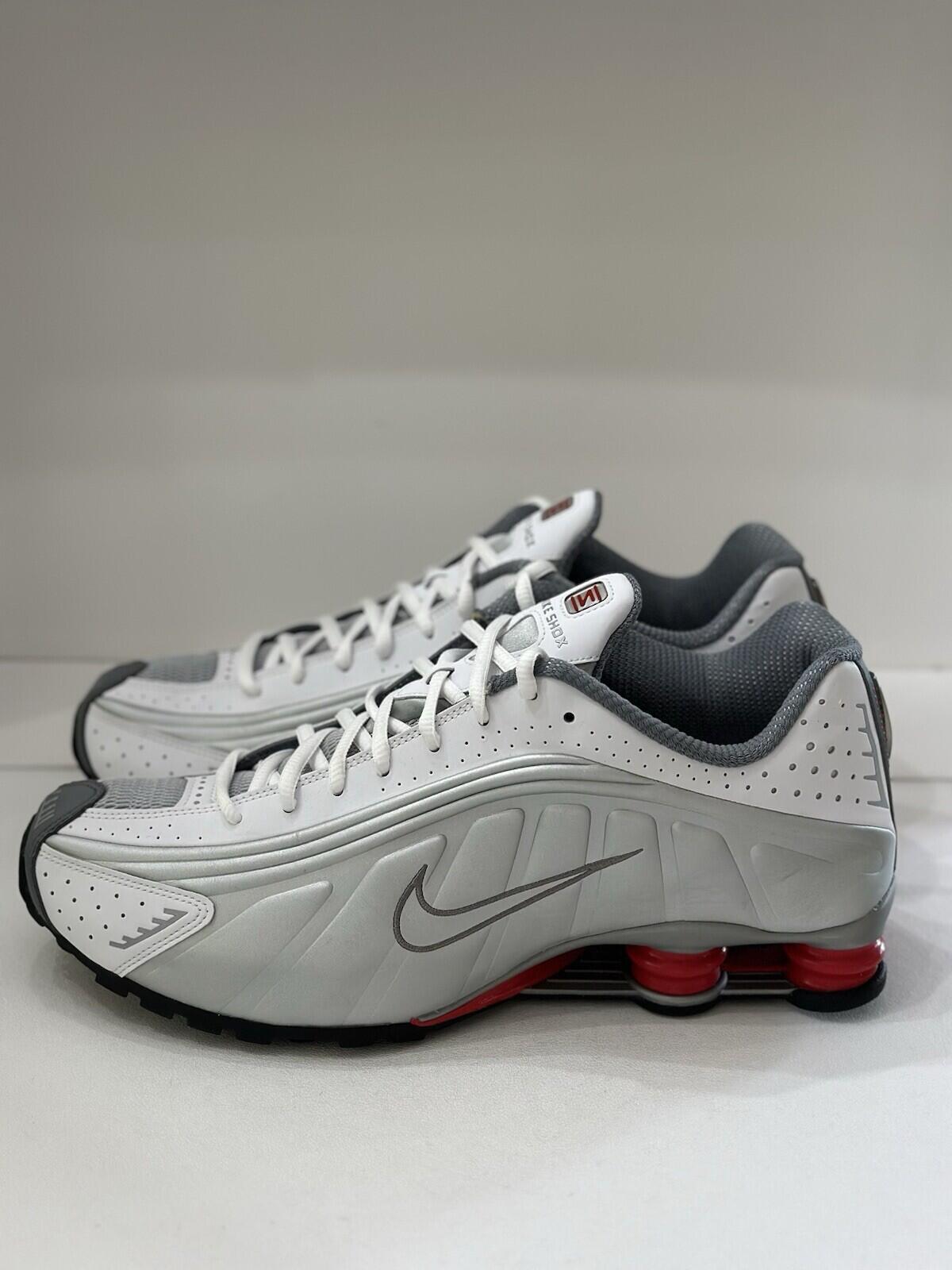 Nike Shox Metallic Silver/Comit Red mens shoes size 13
