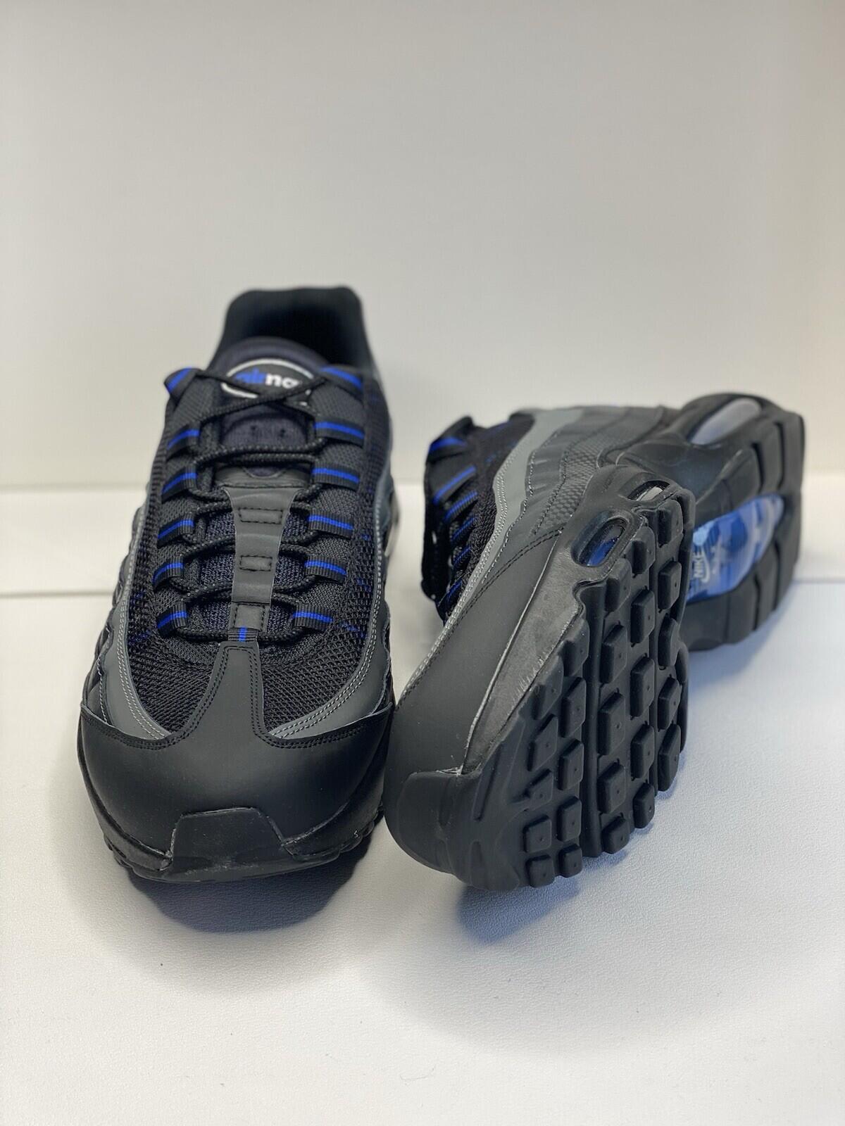 Nike Air Max 95 ‘ Black Royal’ Black/ Royal Blue Grey White Men’s 14