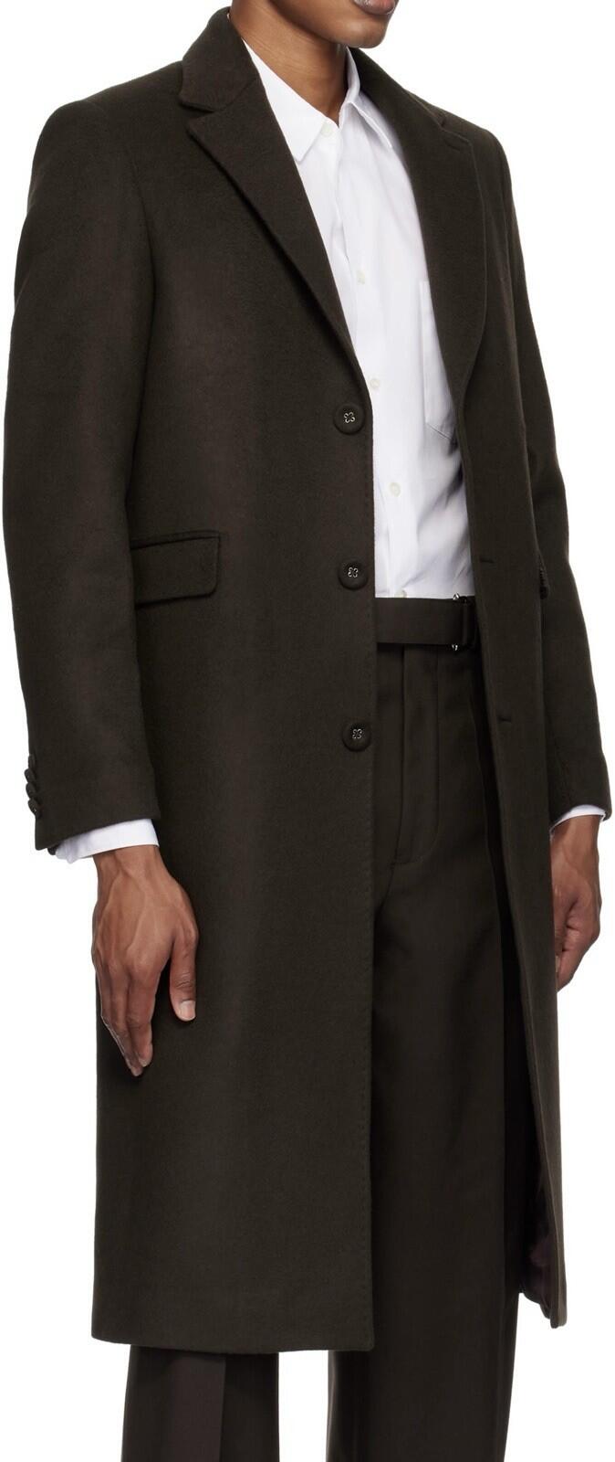 OFFICINE GÉNÉRALE Brown Ionas Coat Size: 52