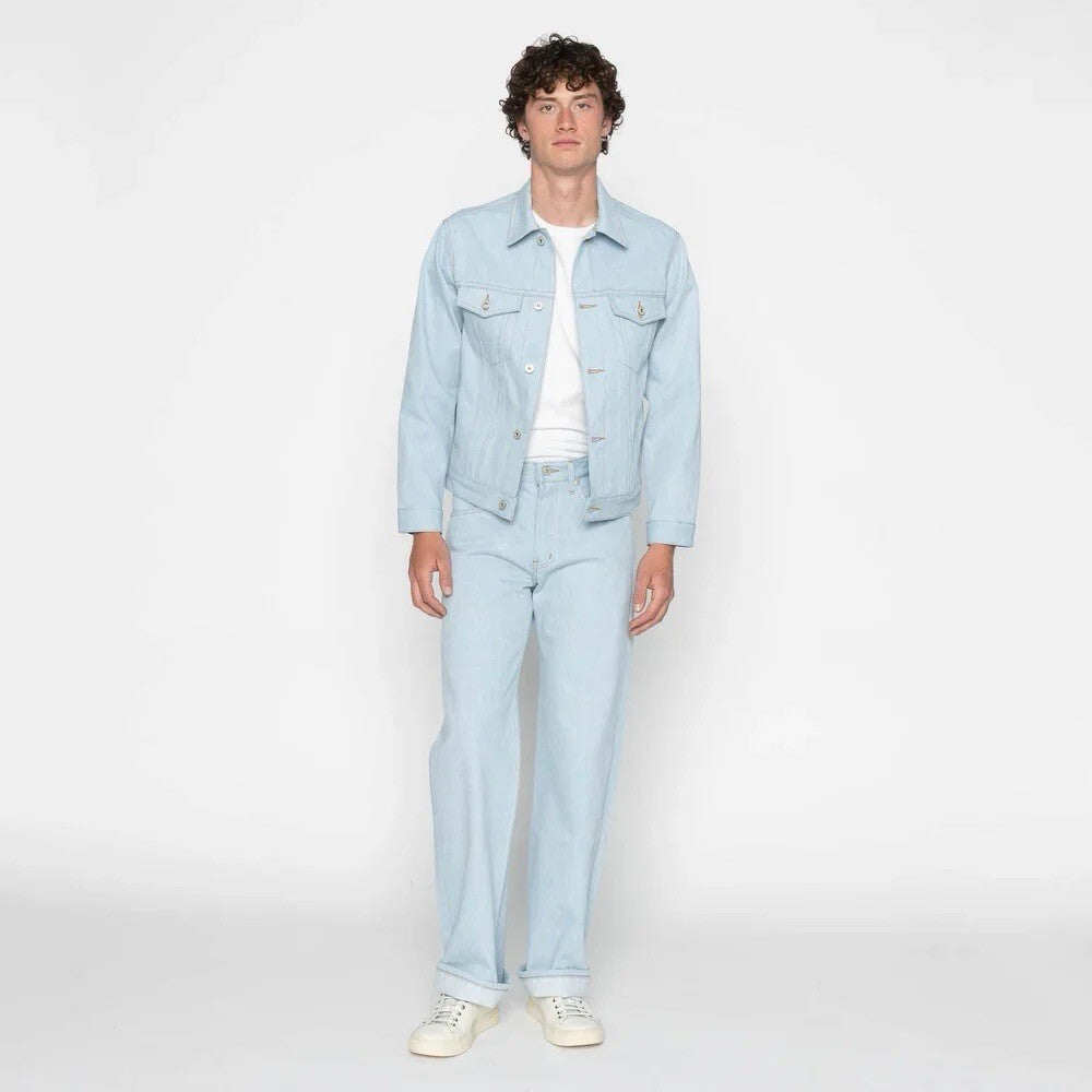 NAKED & FAMOUS Strong Guy - Secret Agent Bleach Blue Men’s 36