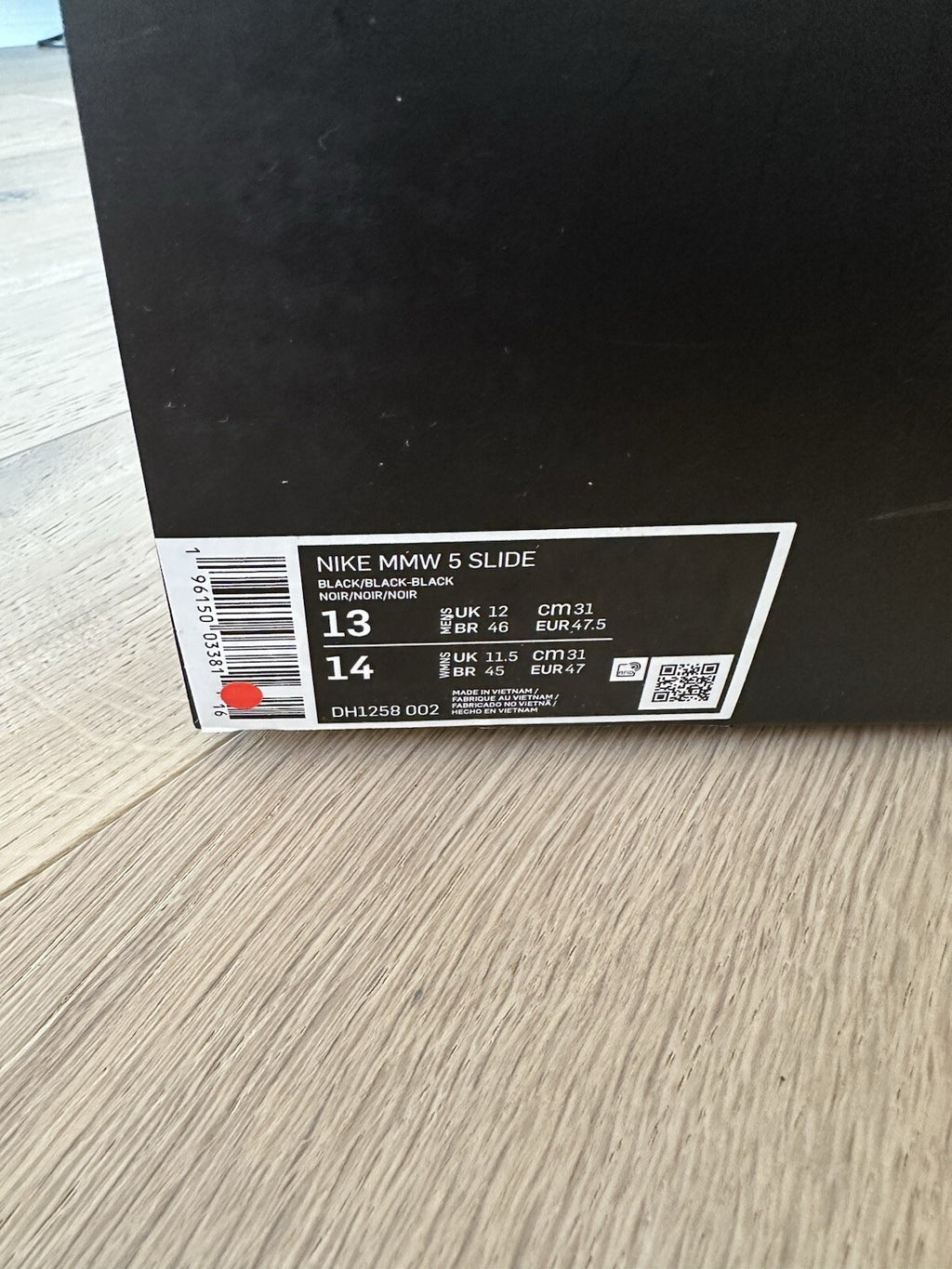 NIKE MMW 5 SLIDE BLACK/BLACK-BLACK Men’s 13
