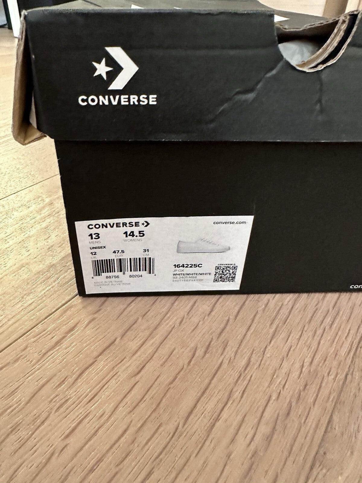 CONVERSE Jack Purcells Men’s Size 13 White Leather