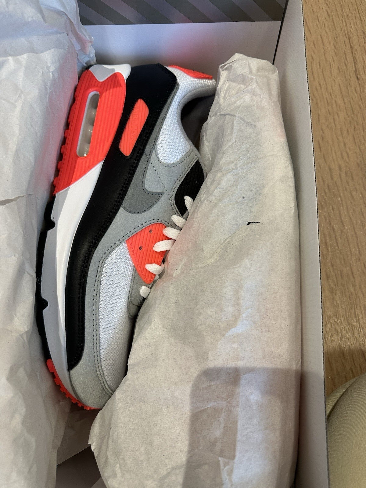 Nike Air Max III “90 Infrared” Men’s Size 13 White/Black-Cool Grey