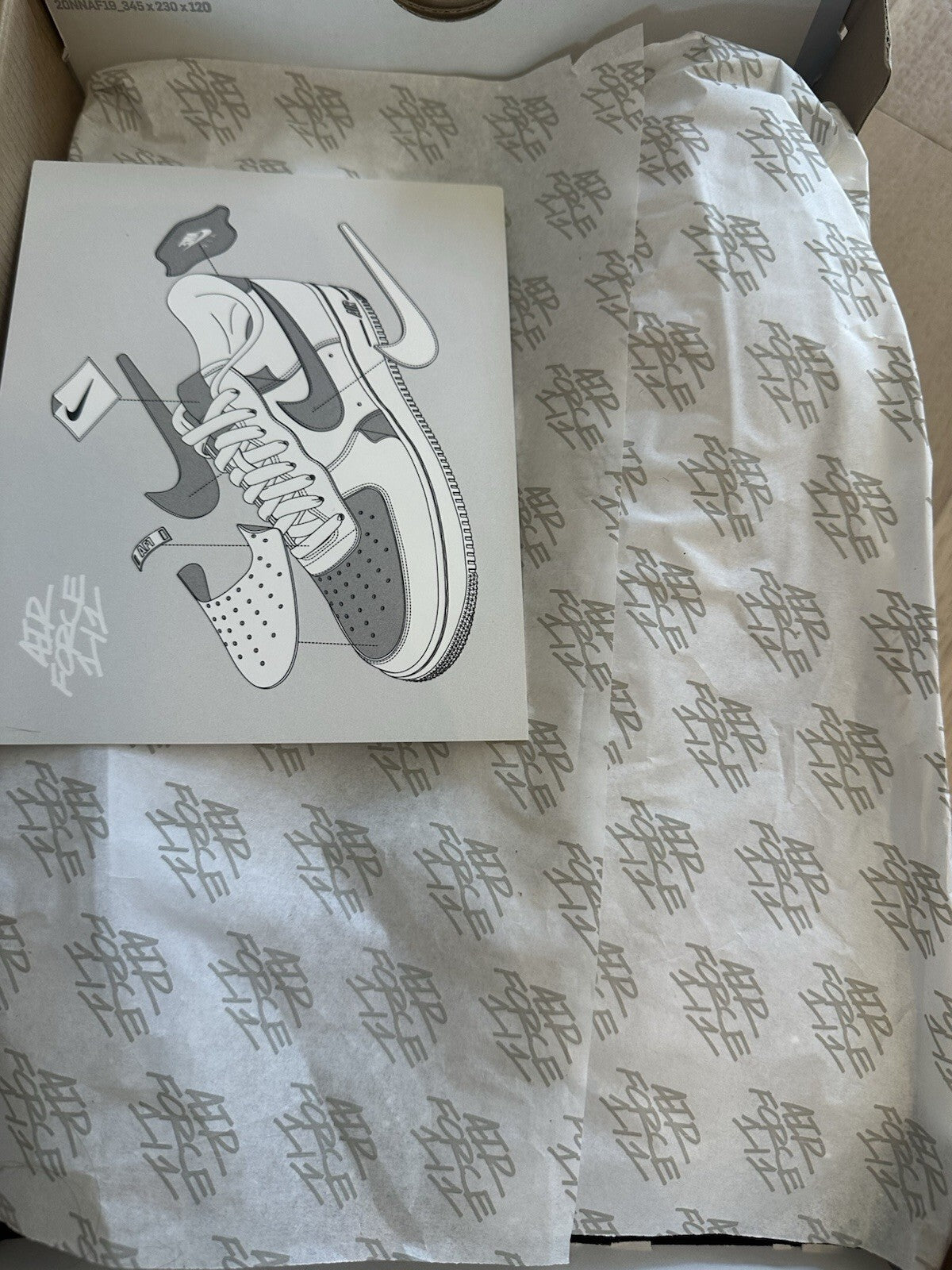 Nike AF1/1 ‘ White-Black’ (Air Force 1) mens size 13 White/White-White-White