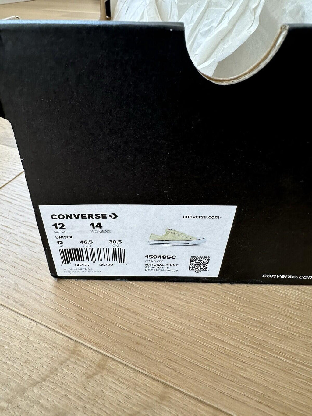 Converse All Star Low Natural Ivory Men’s Size 12 BNIB