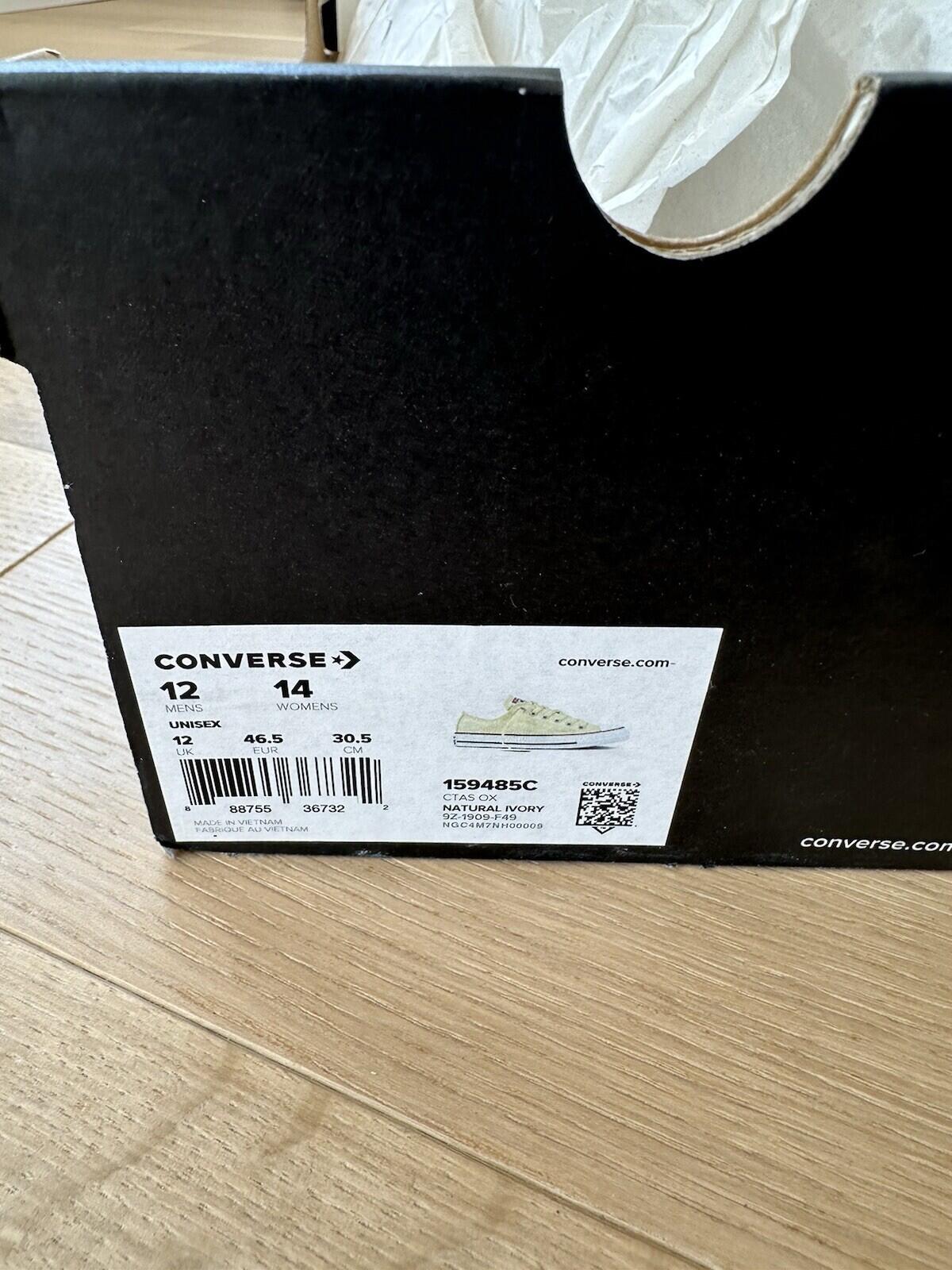 Converse All Star Low Natural Ivory Men’s Size 12 BNIB