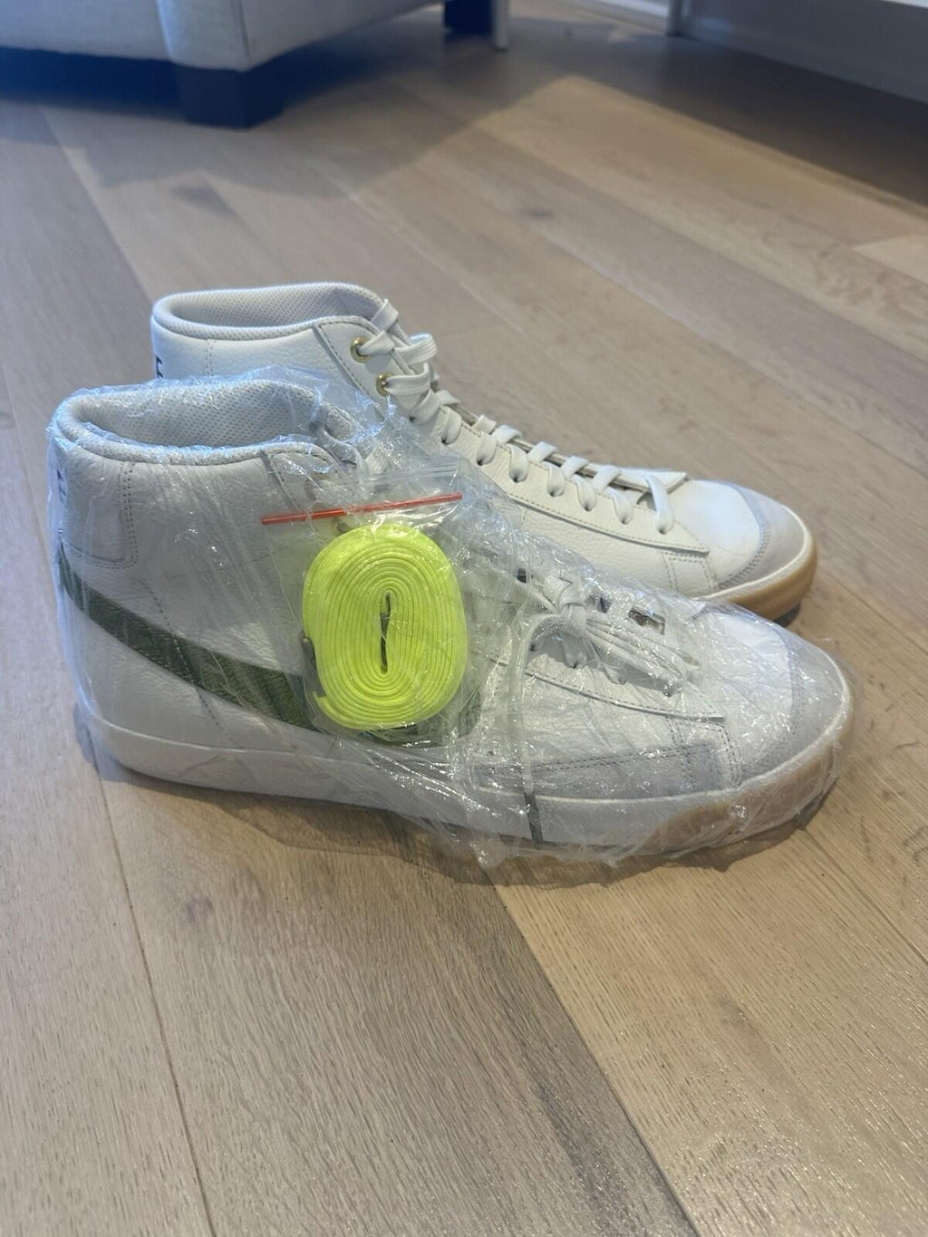 Nike Blazers Asparagus Snakeskin White & Green  Men’s Size 14