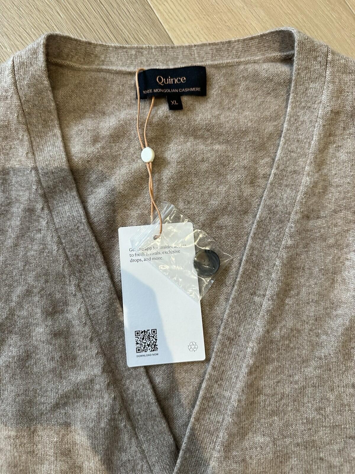 Quince Cardigan 100% Mongolian Cashmere size XL Mens