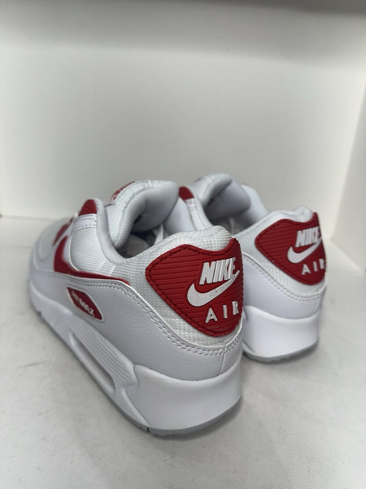 Nike Air Max 90 ‘White University Red- Grey fog’ Men’s Size 13