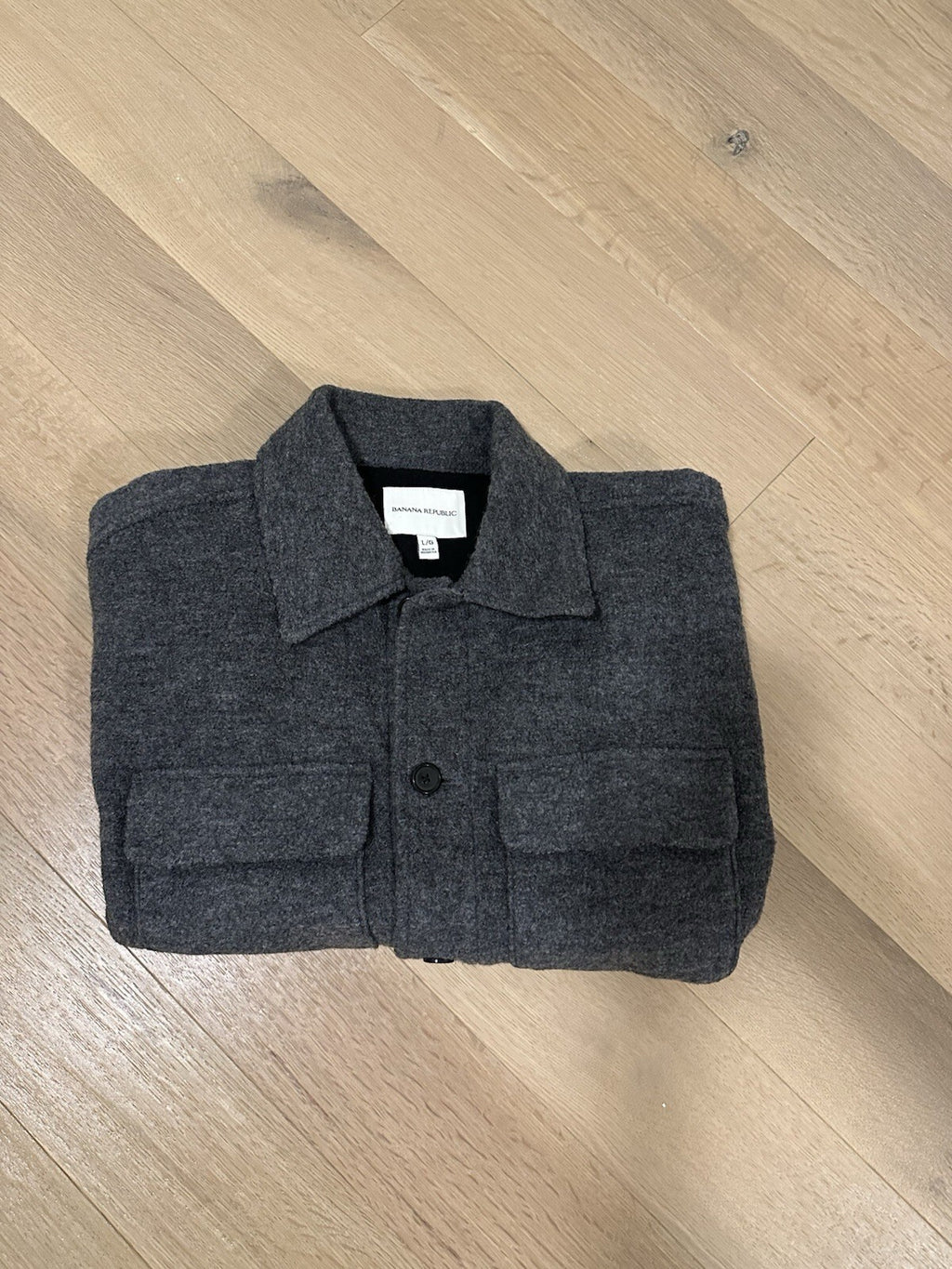 Banana Republic Grey Utility Jacket Men’s Size L (Wool & Polyester)