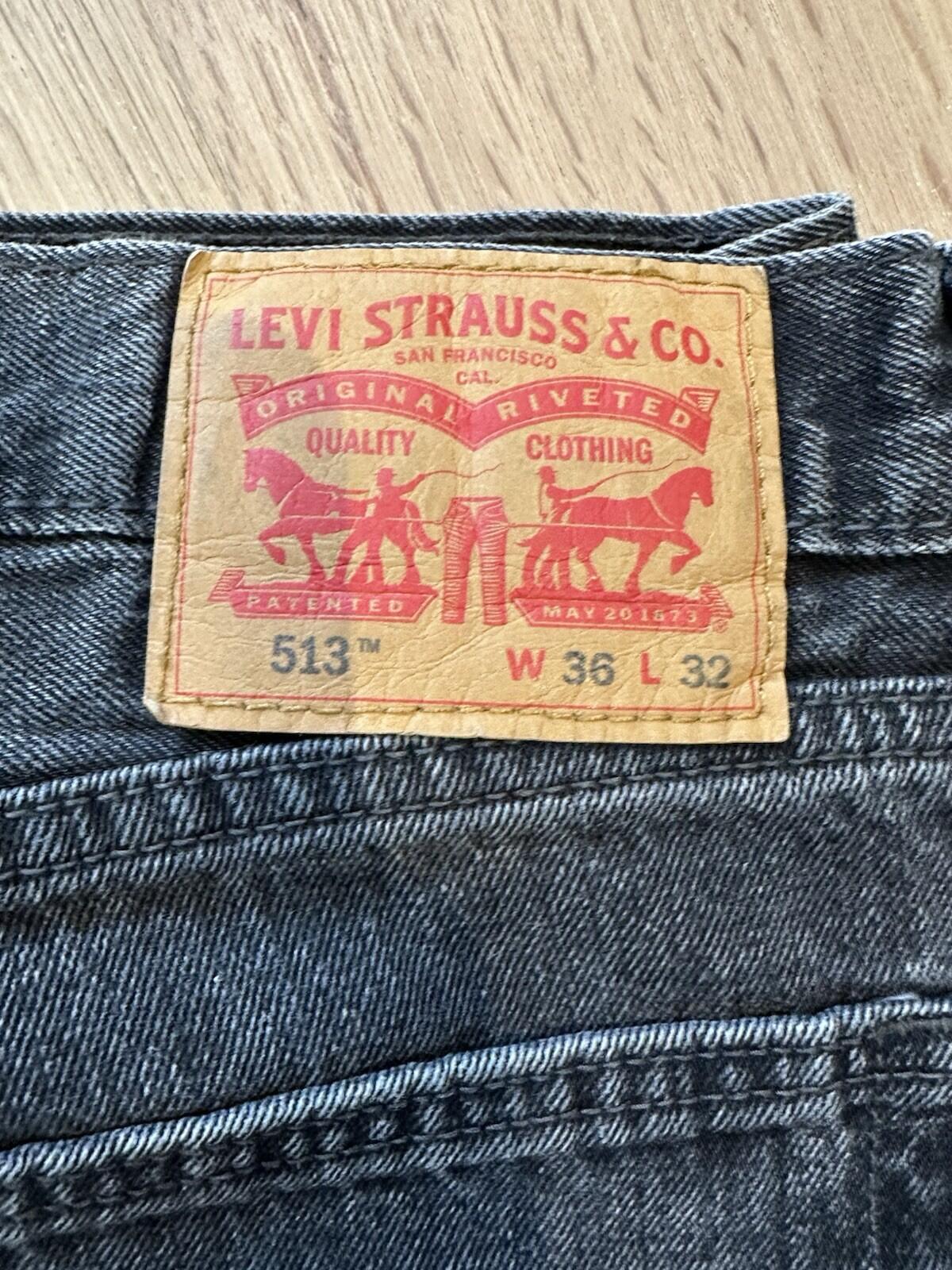 Levis jeans 513 36x32 Mens Black