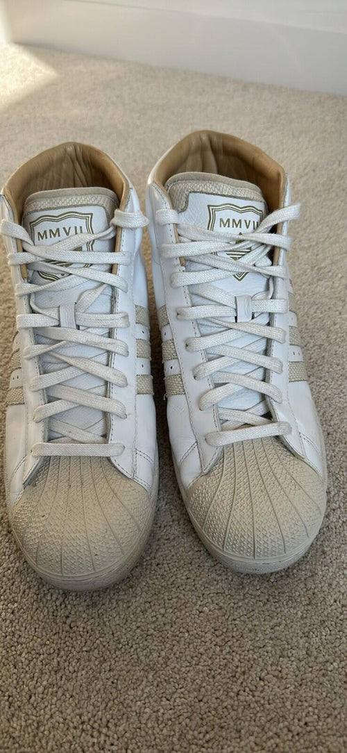 Adidas pro model mmvii white snakeskin men’s size 13 *VERY RARE