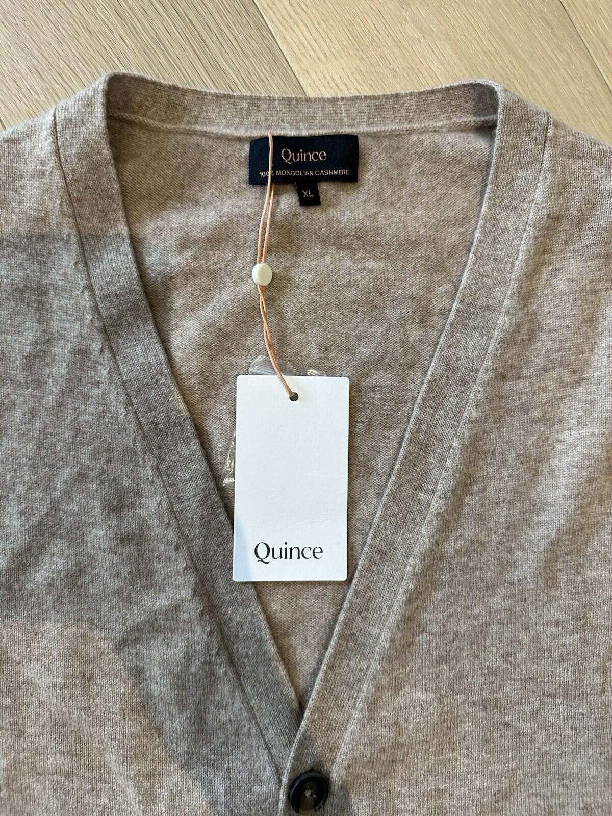 Quince Cardigan 100% Mongolian Cashmere size XL Mens