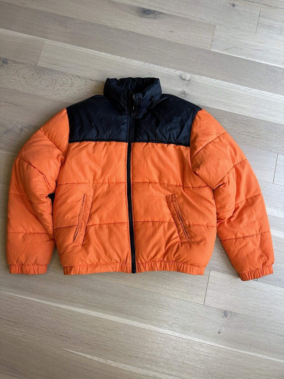 Div. Zero Eight Puffer Jacket Men’s Size Large Orange/ Black