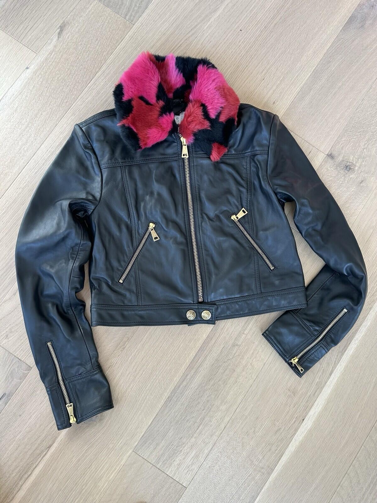 Versace Jeans Couture Leather Skirt And Jacket Set Black Jacket size 40, Skirt 6